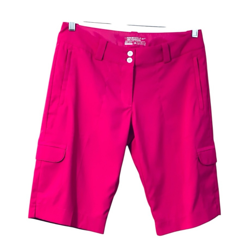 Nike Golf Womens Tour Performance Dri Fit Shorts Pink Size 8 Athleisure Sporty